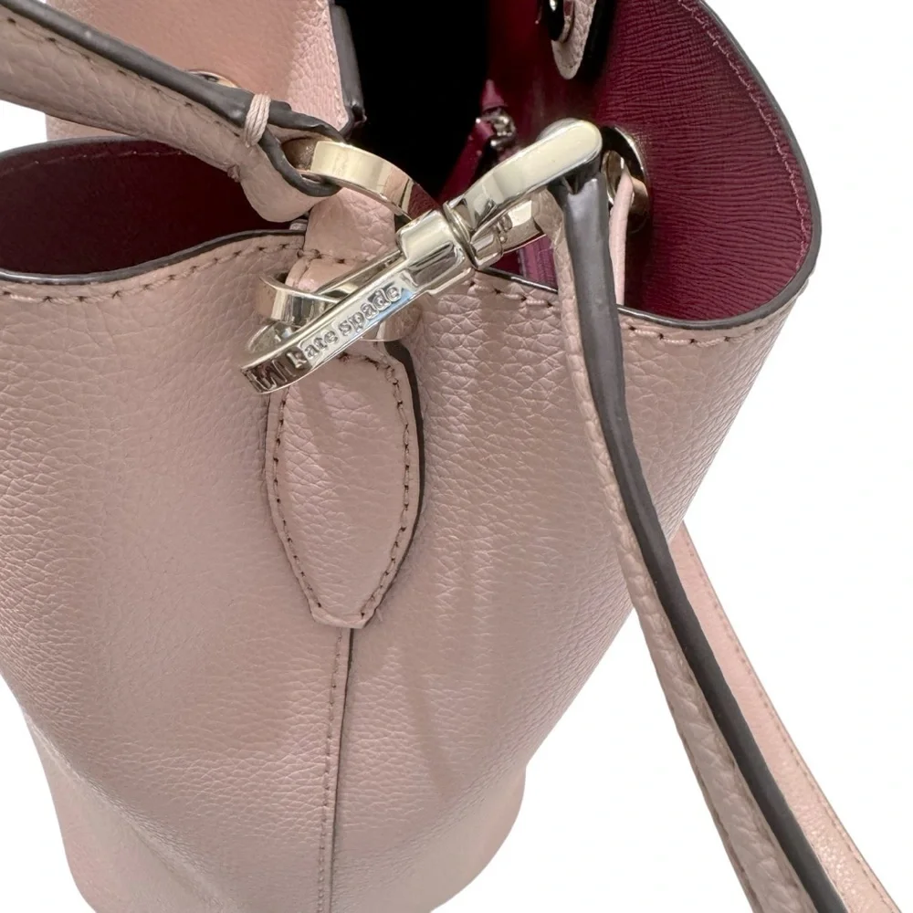 Kate Spade New York Eva Large Bucket Tote shoulder‎ Crossbody Bag Soft Rose
